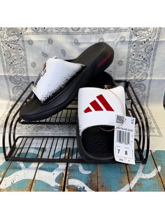 NWT adidas Lightblaze Slide Nebraska Cornhuskers team-issued edition Mens 7 Rare main image 8